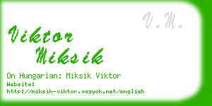 viktor miksik business card